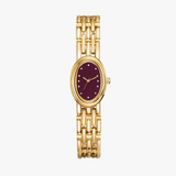 Women’s Oval Stainless Steel Watch with Crystal Detail Dial