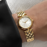Women’s Round Stainless Steel Watch with Clean Analog Dial