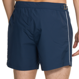 Men’s Tailored Swim Shorts in Navy with Mid-Length Fit