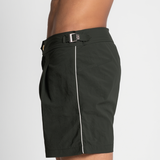 Men’s Tailored Swim Shorts in Olive with Mid-Length Fit