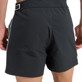 Men’s Tailored Swim Shorts in Black with Mid-Length Fit