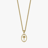 Men’s Star Symbol Pendant Necklace with Medium Chain