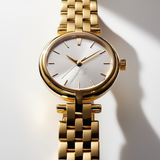Women’s Round Stainless Steel Watch with Clean Analog Dial