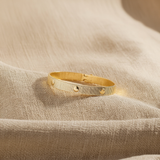 Love Bracelet – Gold-Plated Flexible Bangle with Textured Finish
