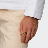 Men’s Horseshoe Symbol Ring with Detailed Sculpted Design