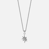 Men’s Sun Symbol Pendant Necklace with Slim Chain