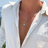 Men’s Sun Symbol Pendant Necklace with Slim Chain