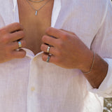 Men’s Adjustable Cuban Band Ring with Polished Finish