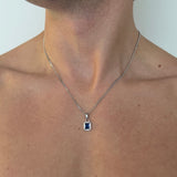 Men’s Minimal Zircon Pendant Necklace with Medium Chain