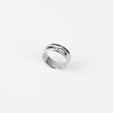 Men’s Adjustable Minimalist Band Ring with Pattern Detail