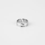 Men’s Adjustable Minimalist Band Ring with Pattern Detail
