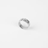 Men’s Adjustable Minimalist Band Ring with Pattern Detail