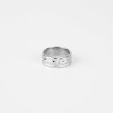 Men’s Adjustable Minimalist Band Ring with Pattern Detail