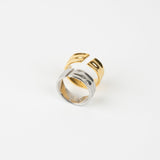 Men’s Adjustable Minimalist Band Ring with Pattern Detail