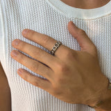 Men’s Wide Band Ring with Polished Finish (8–10mm)