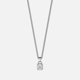 Men’s Zircon Pendant Necklace with Medium Chain
