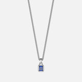 Men’s Minimal Zircon Pendant Necklace with Medium Chain