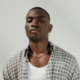 Men’s Heart Link Chain Necklace with Bold Link Design