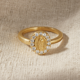 Men’s Statement Ring with Cubic Zirconia Detail – Adjustable Fit