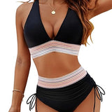 Women’s High-Waist Bikini Set with Supportive Fit