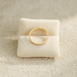 Women’s Slim Band Ring with Full Zirconia Circle