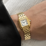 Women’s Square Stainless Steel Watch with Minimalist Dial