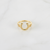 Men’s Horseshoe Symbol Ring with Detailed Sculpted Design