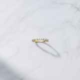 Women’s Stackable Band Ring with Subtle Stone Accent