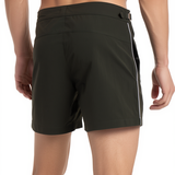 Men’s Tailored Swim Shorts in Olive with Mid-Length Fit