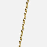 Gold Zircon Pendant Necklace with 2mm Stainless Steel Chain – Minimalist Design