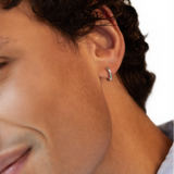 Twisted Rope Huggie Hoop Earrings 10mm – Men