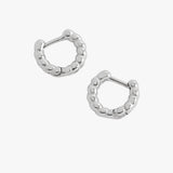 Twisted Rope Huggie Hoop Earrings 10mm – Men