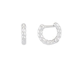 Twisted Rope Huggie Hoop Earrings 10mm – Men