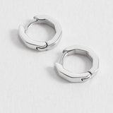 Octagon Shape Huggie Hoop Earrings 10mm – Men