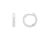 Octagon Shape Huggie Hoop Earrings 10mm – Men