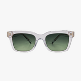 Rectangular Crystal Green Sunglasses