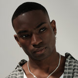 Men’s Franco Link Chain Necklace with V-Shaped Link Design