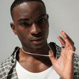 Men’s Franco Link Chain Necklace with V-Shaped Link Design