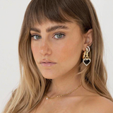 Detachable Heart Hoop Earrings 15mm – Women