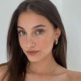Slim Huggie Hoop Earrings with Crystal Accent 13mm – Women