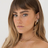 Medium Hoop Earrings with Crystal Detail 13mm – Women