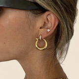 Chunky Medium Hoop Earrings 25mm – Women