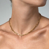 Women’s Paperclip Chain Necklace with Adjustable Length