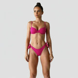 Women’s Bikini Set with Strappy Details in Pink