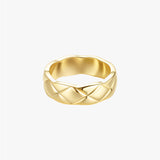 Women’s Criss-Cross Band Ring with Polished Finish
