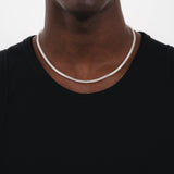 Men’s Franco Link Chain Necklace with V-Shaped Link Design