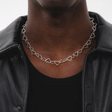Men’s Heart Link Chain Necklace with Bold Link Design