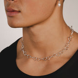 Men’s Heart Link Chain Necklace with Bold Link Design