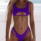 Women’s Cut-Out Bikini Set with Modern Design