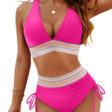 Women’s High-Waist Bikini Set with Supportive Fit